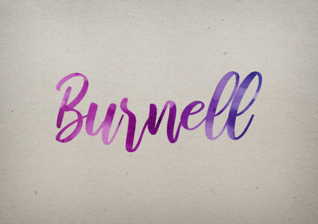 Free photo of Burnell Watercolor Name DP