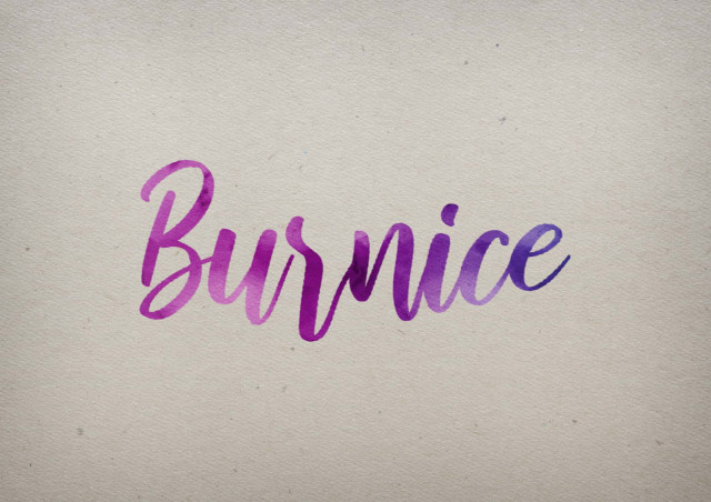 Free photo of Burnice Watercolor Name DP