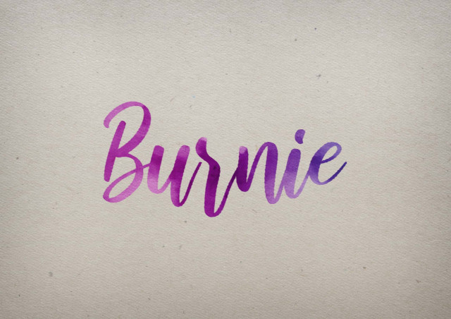 Free photo of Burnie Watercolor Name DP