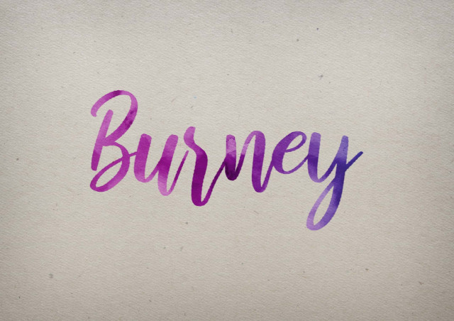 Free photo of Burney Watercolor Name DP