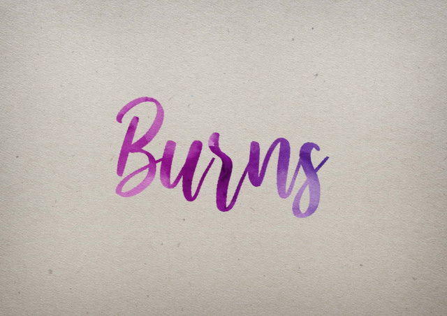 Free photo of Burns Watercolor Name DP