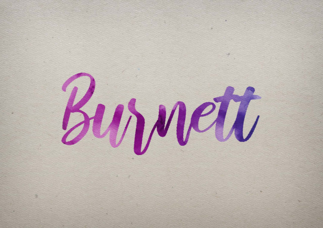 Free photo of Burnett Watercolor Name DP