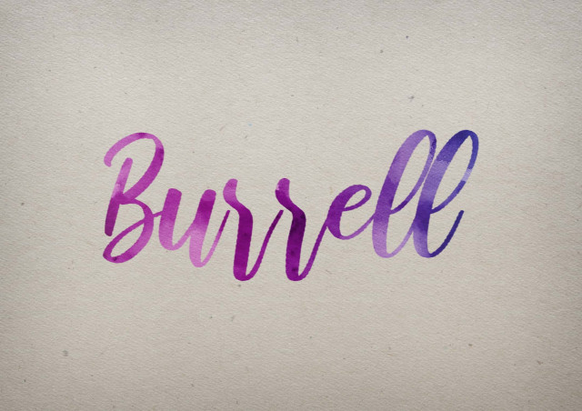 Free photo of Burrell Watercolor Name DP