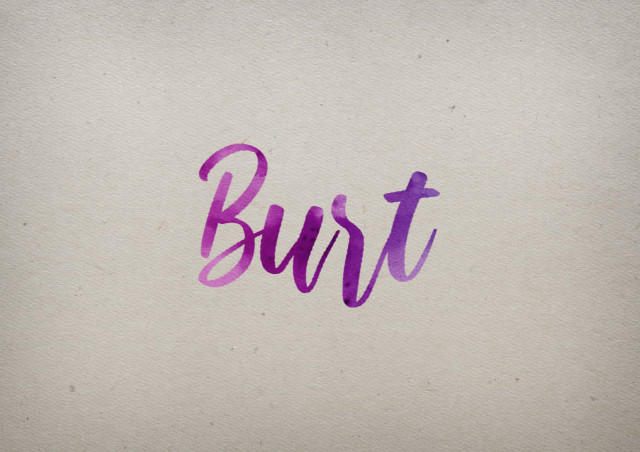 Free photo of Burt Watercolor Name DP