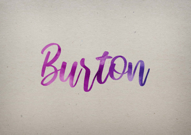 Free photo of Burton Watercolor Name DP