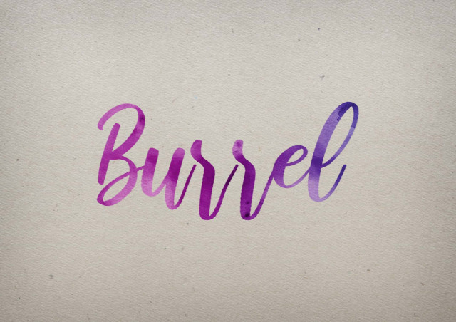 Free photo of Burrel Watercolor Name DP