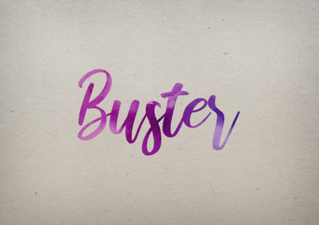 Free photo of Buster Watercolor Name DP