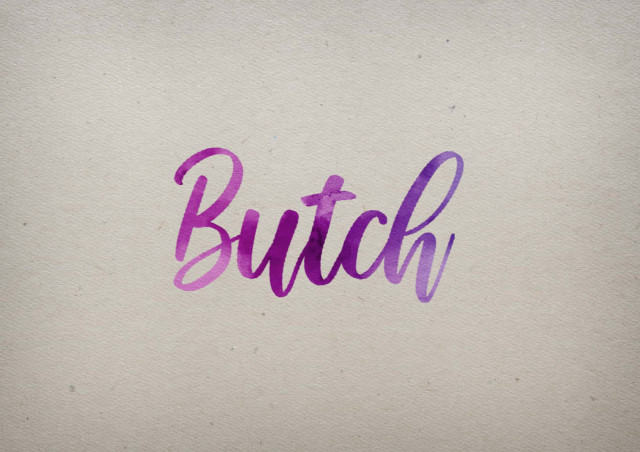 Free photo of Butch Watercolor Name DP