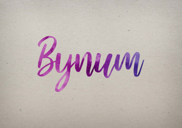 Free photo of Bynum Watercolor Name DP