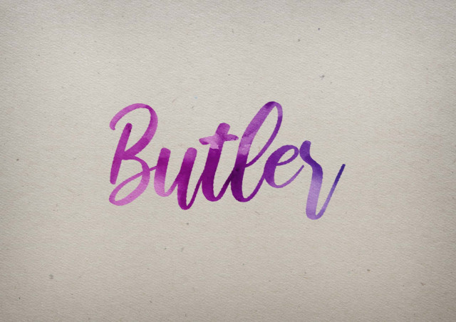 Free photo of Butler Watercolor Name DP