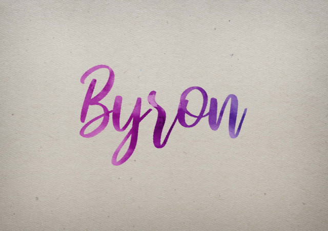 Free photo of Byron Watercolor Name DP