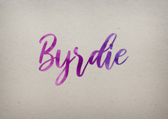 Free photo of Byrdie Watercolor Name DP