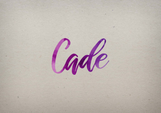 Free photo of Cade Watercolor Name DP