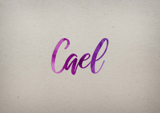 Free photo of Cael Watercolor Name DP