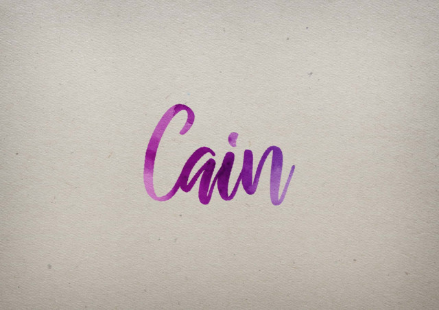 Free photo of Cain Watercolor Name DP