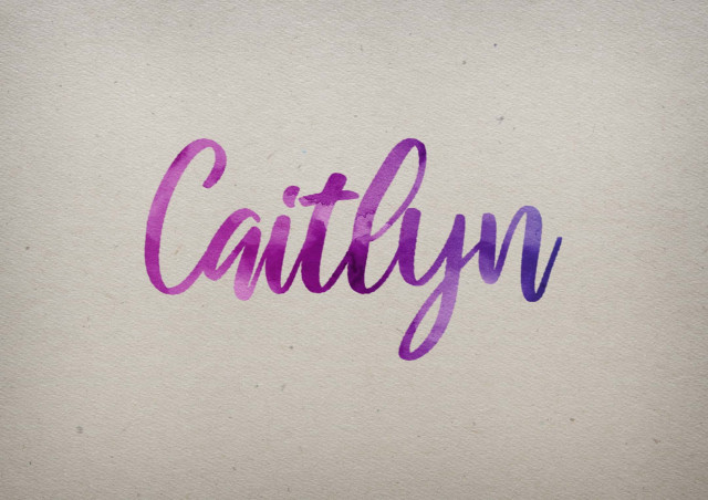 Free photo of Caitlyn Watercolor Name DP