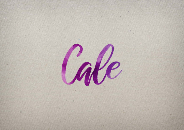 Free photo of Cale Watercolor Name DP