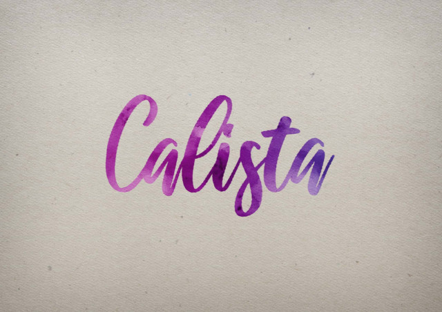 Free photo of Calista Watercolor Name DP