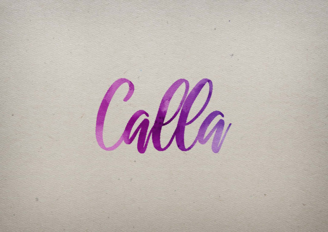 Free photo of Calla Watercolor Name DP