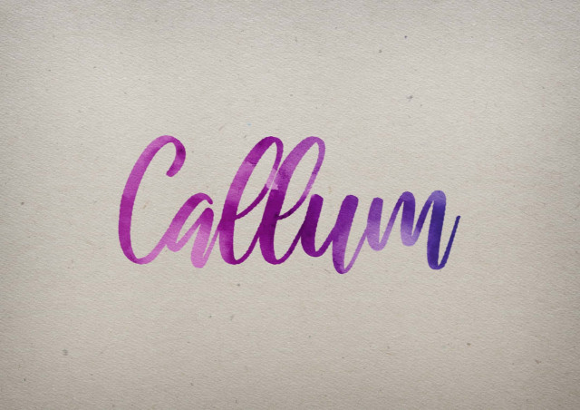 Free photo of Callum Watercolor Name DP