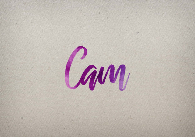 Free photo of Cam Watercolor Name DP