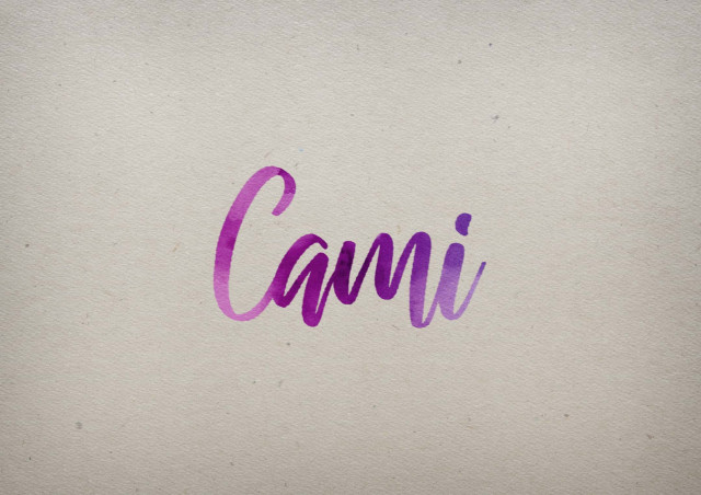 Free photo of Cami Watercolor Name DP