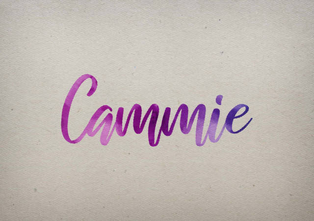 Free photo of Cammie Watercolor Name DP