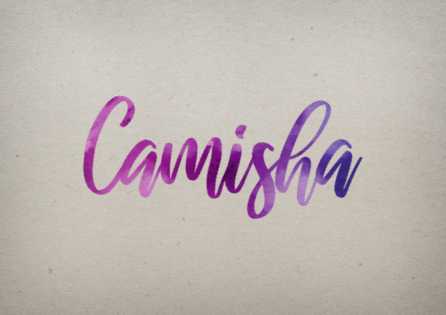 Free photo of Camisha Watercolor Name DP