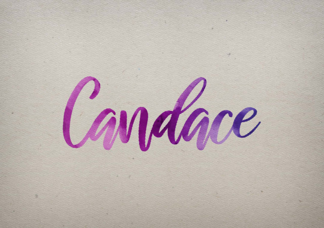 Free photo of Candace Watercolor Name DP
