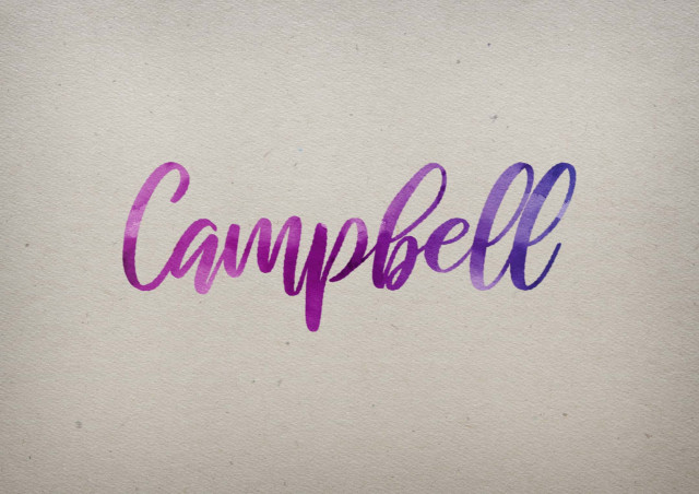 Free photo of Campbell Watercolor Name DP