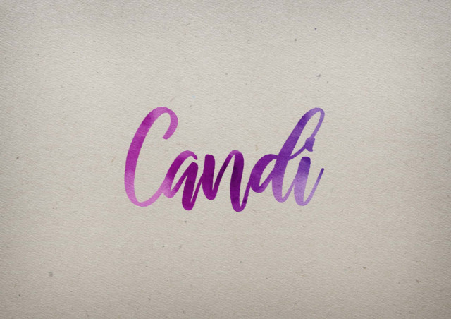 Free photo of Candi Watercolor Name DP