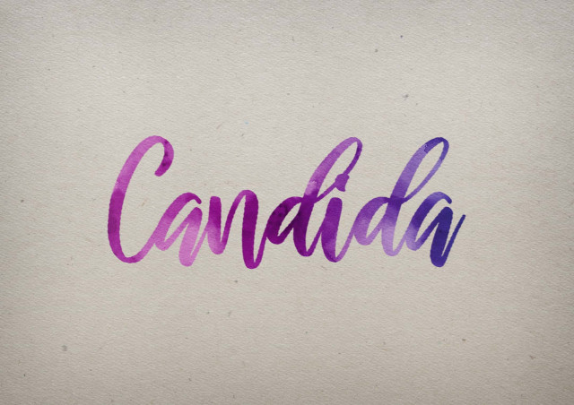 Free photo of Candida Watercolor Name DP
