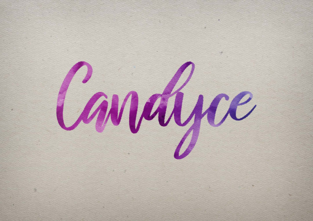 Free photo of Candyce Watercolor Name DP