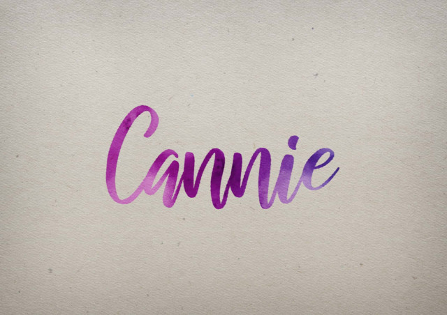 Free photo of Cannie Watercolor Name DP