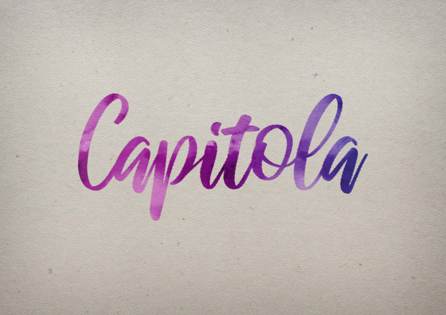 Free photo of Capitola Watercolor Name DP