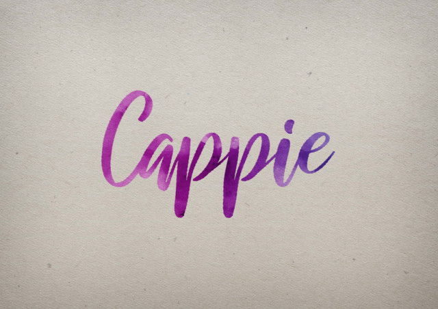 Free photo of Cappie Watercolor Name DP