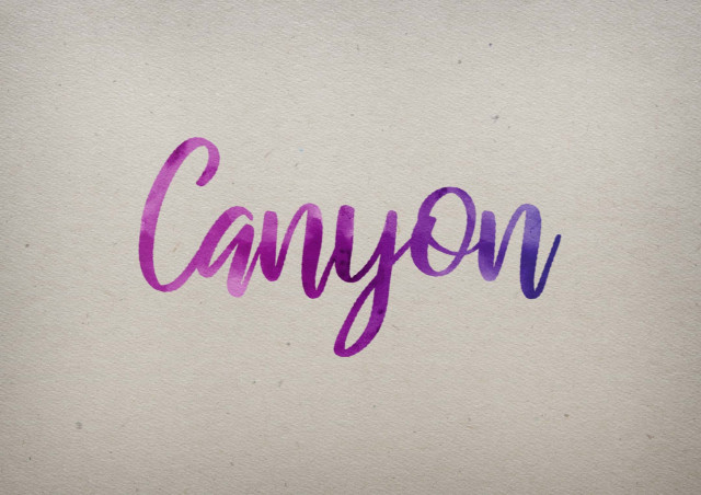 Free photo of Canyon Watercolor Name DP