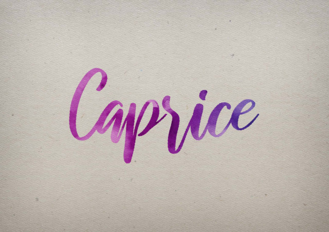 Free photo of Caprice Watercolor Name DP