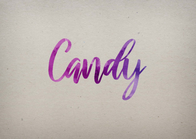 Free photo of Candy Watercolor Name DP