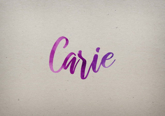 Free photo of Carie Watercolor Name DP