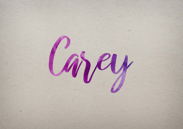 Free photo of Carey Watercolor Name DP