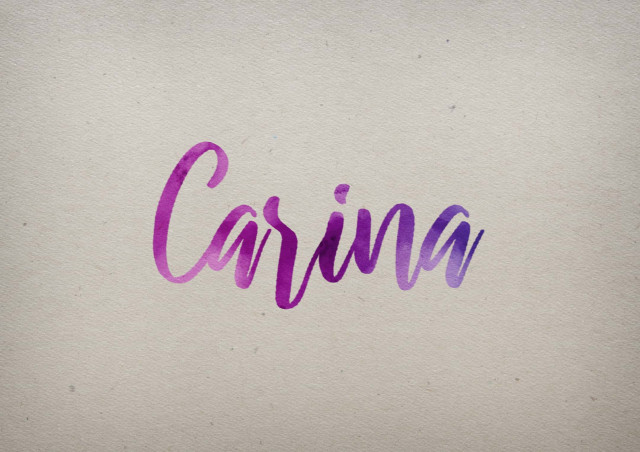Free photo of Carina Watercolor Name DP