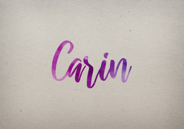 Free photo of Carin Watercolor Name DP