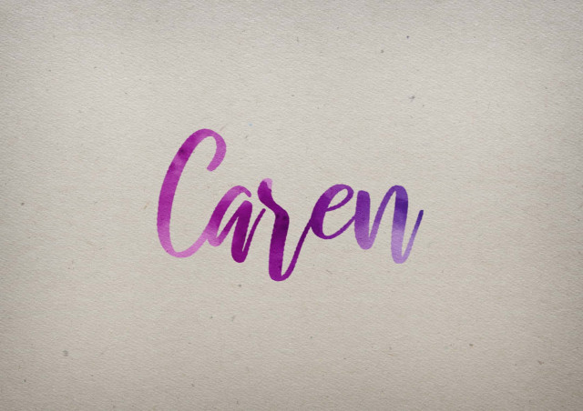 Free photo of Caren Watercolor Name DP