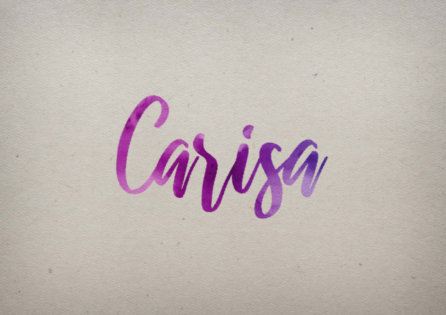 Free photo of Carisa Watercolor Name DP