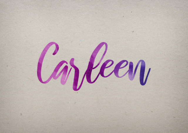 Free photo of Carleen Watercolor Name DP