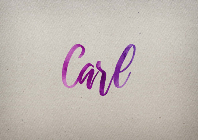 Free photo of Carl Watercolor Name DP