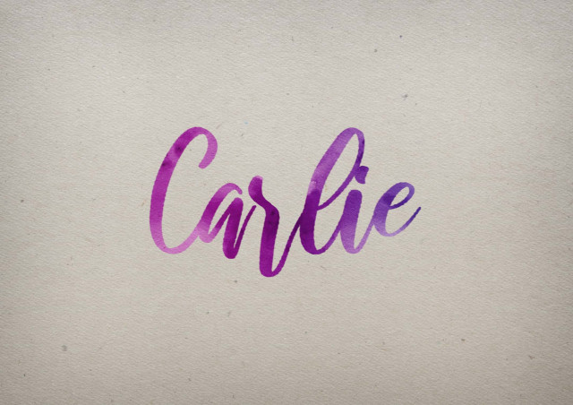 Free photo of Carlie Watercolor Name DP