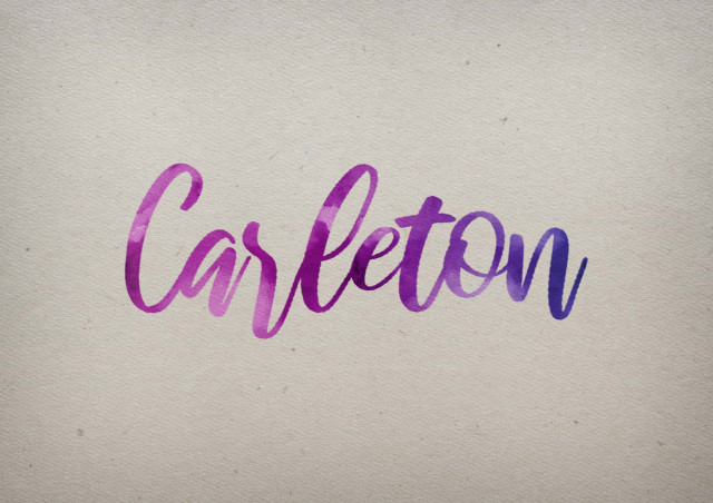 Free photo of Carleton Watercolor Name DP