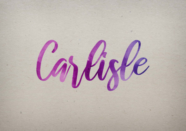 Free photo of Carlisle Watercolor Name DP